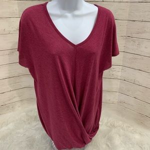 Tangerine Ladies Twisted Front Top Sz Med